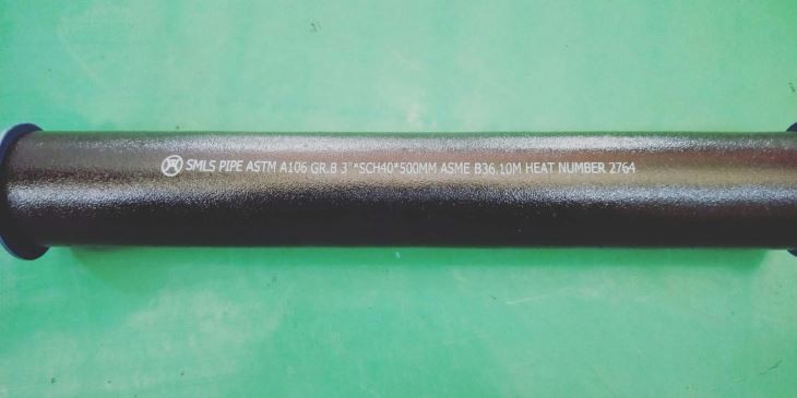 ASTM A 106  GR.B Steel Pipe  3  Inch SCH 40  L=500 mm