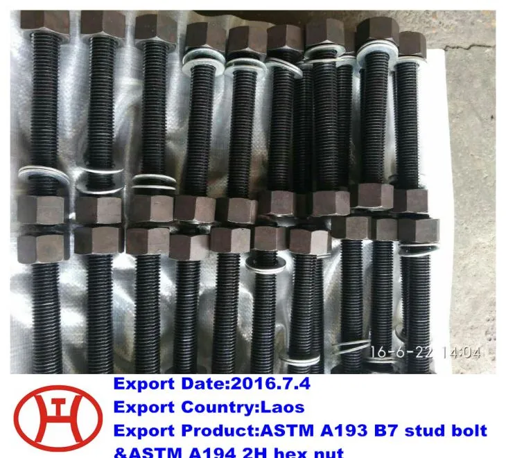 ASTM A 193  B 7  Stud Bolt&A194 2H Hex Nut